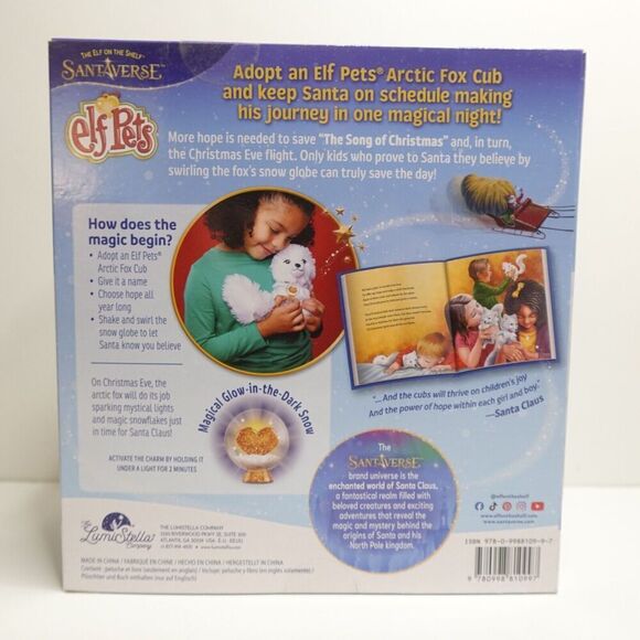 Elf Pets An Arctic Fox Tradition by Chanda Bell Includes Pet and Hardcover Book - Picture 3 of 10